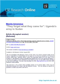 Uganda's Army in Sudan