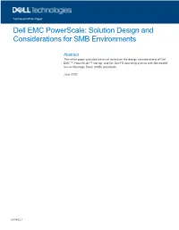 Dell EMC Isilon: Solution Design and Considerations for SMB Environments