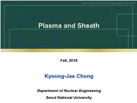 Lecture 2.2 Plasma and Sheath.Pdf