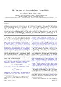 RE: Warnings and Caveats in Brain Controllability