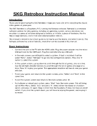 Retrobox Instruction Manual