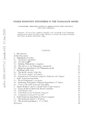 STABLE HOMOTOPY HYPOTHESIS in the TAMSAMANI MODEL 3 Types Have a Categorical Incarnation, in the Form of Symmetric Monoidal Higher Categories
