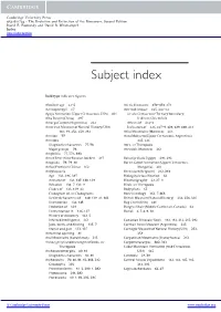 Subject Index
