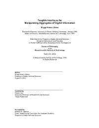 Tangible Interfaces for Manipulating Aggregates of Digital Information