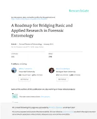A Roadmap for Bridging Basic and Applied Research in Forensic Entomology