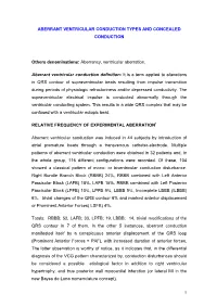 Aberrant Ventricular Conduction Types and Concealed Conduction
