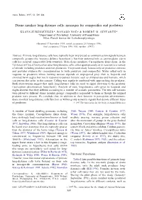 Diana Monkey Long-Distance Calls: Messages for Conspeciﬁcs and Predators