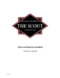Editor and Reporter Handbook