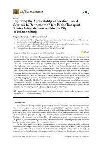 Exploring the Applicability of Location-Based Services to Delineate the State Public Transport Routes Integratedness Within the City of Johannesburg