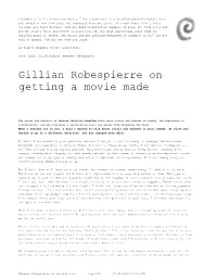 Gillian Robespierre on Getting a Movie Made