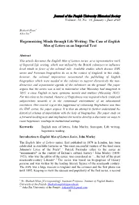 Hegemonizing Minds Through Life Writing: the Case of English Men of Letters As an Imperial Text