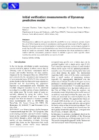 Initial Verification Measurements of Dynamap Predictive Model