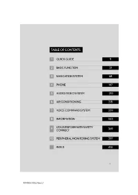 Table of Contents