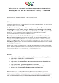 BPM Ministerial Advisory Group Submission