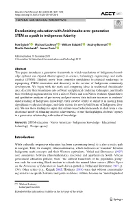 Decolonizing Education with Anishinaabe Arcs: Generative STEM As a Path to Indigenous Futurity