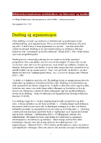 Drøfting Og Argumentasjon
