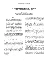 Formalizing Deceptive Reasoning in Breaking Bad: Default Reasoning in a Doxastic Logic