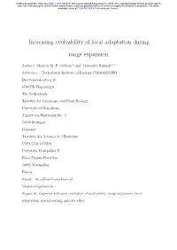 Increasing Evolvability of Local Adaptation During Range Expansion