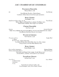 Lmc Chamber Music Ensembles