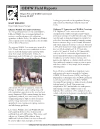 ODFW Field Reports