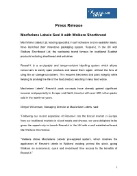 Press Release Macfarlane Labels Seal It with Walkers Shortbread