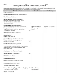 The Tragedy of Macbeth, Act 3.3 and 3.4, Lines 1-41