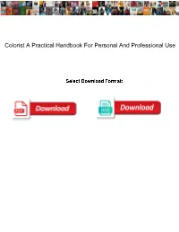 Colorist a Practical Handbook for Personal and Professional Use