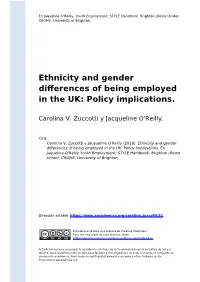 Ethnicity and Gender Differences of Being Employed in the UK: Policy Implications