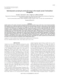 Hydrodynamic Pumping by Serial Gill Arrays in the Mayfly Nymph Centroptilum Triangulifer