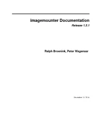 Imagemounter Documentation Release 1.5.1