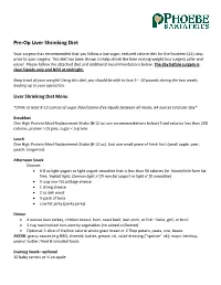 Pre-Op Liver Shrinking Diet