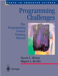 Programming Challenges (PDF)