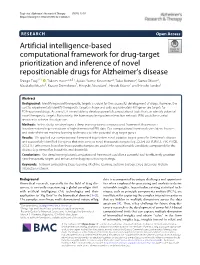 Artificial Intelligence-Based Computational Framework for Drug
