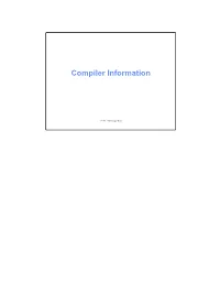 Compiler Information