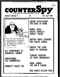 COUNTERSPY Ill.), the Program Is Intended to Enhance - SO PLEASE RENEW RIGHT ----AWAY and DON't the Capabilities of the Defense Department MISS a SINGLE ISSUE