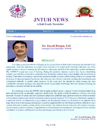 JNTUH NEWS a Half-Yearly Newsletter