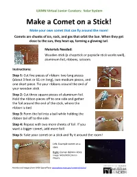 Make a Comet on a Stick Activity