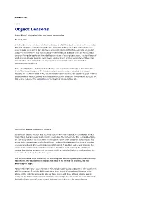 Nextbook: Object Lessons
