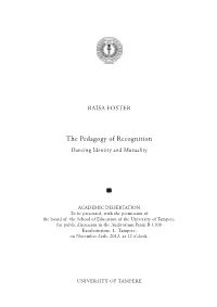 The Pedagogy of Recognition Dancing Identity and Mutuality