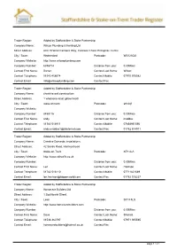 Trader Register Report