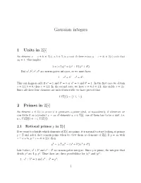 Gaussian Integers