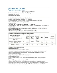 Material Safety Data Sheet Product No. 18466 Osmium Tetroxide, 2% Aqueous Issue Date (06-05-12) Review Date (06-05-12)