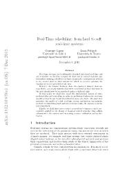 Real-Time Scheduling: from Hard to Soft Real-Time Systems