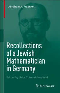 Recollections of a Jewish Mathematician in Germany