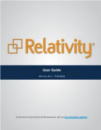 Relativity Admin Guide