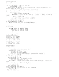 System Information ---Time of This Report: 10/15/2014, 12:07:56 Machine Name: FU2-PC Operatin