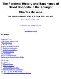 The Personal History and Experience of David Copperfield the Younger Charles Dickens