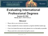 Credential Evaluation