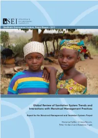 Global Review of Sanitation System Trends and Interactions with Menstrual Management Practices