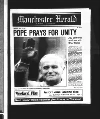POPE PRAYS for UNITY R; .^7